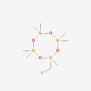 molecular formula C8H23IO4Si4 B093729 Cyclotetrasiloxane, (iodomethyl)heptamethyl- CAS No. 17882-88-1