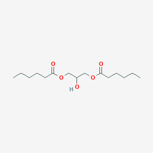 molecular formula C15H28O5 B093730 (3-Hexanoyloxy-2-hydroxypropyl) hexanoate CAS No. 17598-92-4