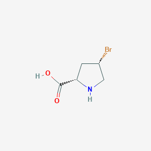 molecular formula C5H8BrNO2 B093772 (2S,4S)-4-bromopyrrolidine-2-carboxylic Acid CAS No. 16257-69-5