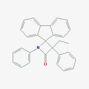 molecular formula C29H23NO B093791 Spiro[azetidine-2,9'-fluoren]-4-one, 3-ethyl-1,3-diphenyl- CAS No. 15183-53-6