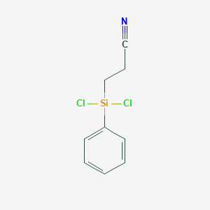 molecular formula C9H9Cl2NSi B093796 3-(Dichlorophenylsilyl)propiononitrile CAS No. 1077-57-2