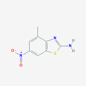 molecular formula C8H7N3O2S B093801 4-甲基-6-硝基-1,3-苯并噻唑-2-胺 CAS No. 16586-51-9