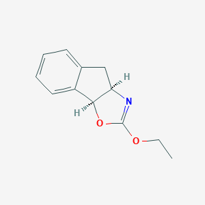 molecular formula C12H13NO2 B009384 (3AR,8bS)-2-ethoxy-4,8b-dihydro-3aH-indeno[2,1-d]oxazole CAS No. 105158-68-7