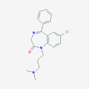 molecular formula C20H22ClN3O B093860 2H-1,4-Benzodiazepin-2-one, 1,3-dihydro-7-chloro-1-(3-(dimethylamino)propyl)-5-phenyl- CAS No. 1100-25-0