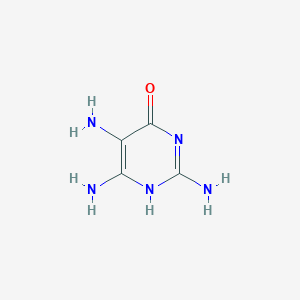 molecular formula C4H7N5O B093921 6-羟基-2,4,5-三氨基嘧啶 CAS No. 1004-75-7