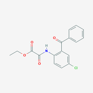 molecular formula C17H14ClNO4 B093953 Ethyl 2-(2-benzoyl-4-chloroanilino)-2-oxoacetate CAS No. 19144-20-8