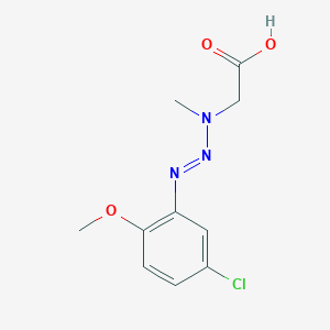 molecular formula C10H12ClN3O3 B093964 N-((5-Chloro-2-methoxyphenyl)azo)sarcosine CAS No. 120-04-7