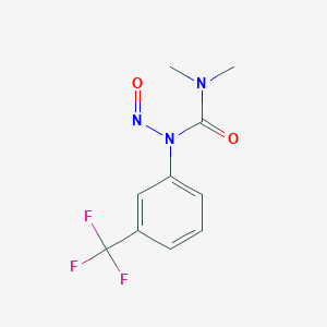 molecular formula C10H10F3N3O2 B009397 Urea, 1,1-dimethyl-3-nitroso-3-(alpha,alpha,alpha-trifluoro-m-tolyl)- CAS No. 102433-31-8