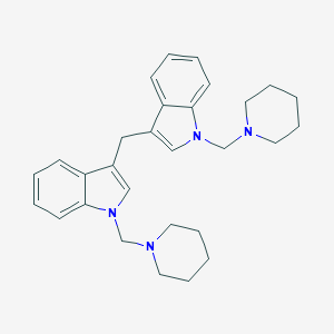 molecular formula C29H36N4 B094015 Indole, 3,3'-methylenebis(1-(piperidinomethyl)- CAS No. 135-22-8