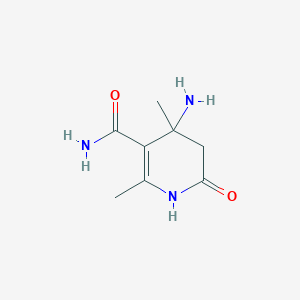 molecular formula C8H13N3O2 B094063 4-Amino-1,4,5,6-tetrahydro-2,4-dimethyl-6-oxonicotinamide CAS No. 15846-31-8