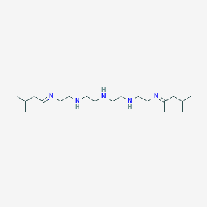 molecular formula C20H43N5 B094071 1,2-Ethanediamine, N-(2-((1,3-dimethylbutylidene)amino)ethyl)-N'-(2-((2-((1,3-dimethylbutylidene)amino)ethyl)amino)ethyl)- CAS No. 16888-78-1