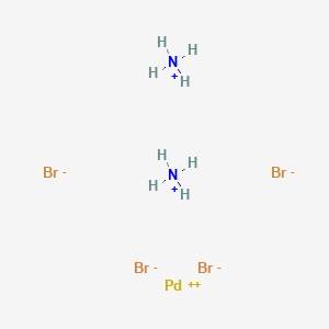 molecular formula Br4H8N2Pd B094084 Diammonium tetrabromopalladate(2-) CAS No. 15661-00-4