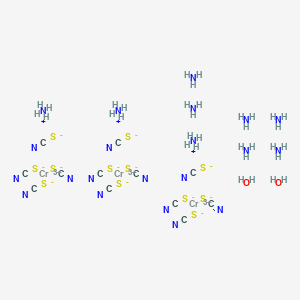 molecular formula C12H34Cr3N21O2S12 B094085 Ammonium reineckate hydrate CAS No. 19441-09-9