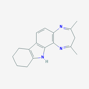 molecular formula C17H19N3 B009413 (1,4)Diazepino(2,3-a)carbazole, 3,8,9,10,11,12-hexahydro-2,4-dimethyl- CAS No. 107369-98-2