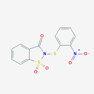 molecular formula C13H8N2O5S2 B094162 n-(2-Nitrophenylthio)saccharin CAS No. 16239-03-5