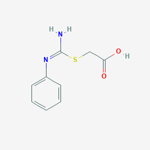 molecular formula C9H10N2O2S B094194 2-(N'-phenylcarbamimidoyl)sulfanylacetic Acid CAS No. 102-15-8