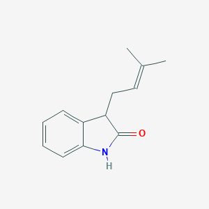 molecular formula C13H15NO B094219 3-(3-methyl-2-butenyl)-1,3-dihydro-2H-indol-2-one CAS No. 108665-92-5
