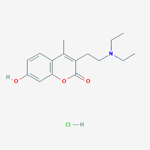 molecular formula C16H22ClNO3 B094234 3-[2-(二乙氨基)乙基]-7-羟基-4-甲基香豆素盐酸盐 CAS No. 15776-59-7