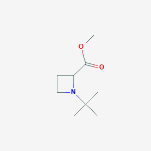 molecular formula C9H17NO2 B094245 1-叔丁基-2-氮杂环丁烷甲酸甲酯 CAS No. 18085-35-3