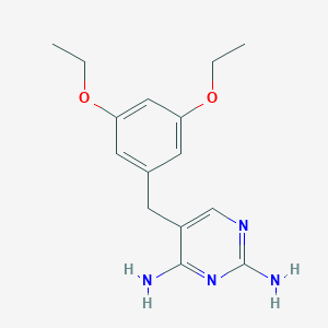 molecular formula C15H20N4O2 B009429 5-[(3,5-Diethoxyphenyl)methyl]pyrimidine-2,4-diamine CAS No. 100515-03-5