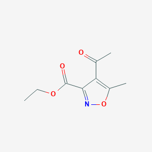molecular formula C9H11NO4 B094350 Ethyl 4-acetyl-5-methylisoxazole-3-carboxylate CAS No. 15911-11-2