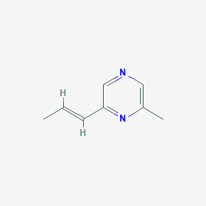 molecular formula C8H10N2 B094426 2-Methyl-6-(1-propenyl)pyrazine CAS No. 18217-81-7