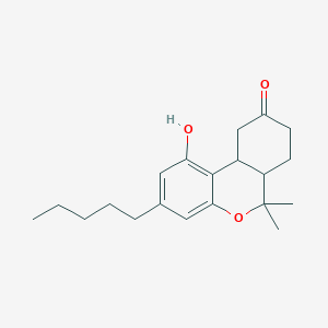 molecular formula C20H28O3 B094430 6a,7,10,10a-Tetrahydro-1-hydroxy-6,6-dimethyl-3-pentyl-6H-dibenzo(b,d)pyran-9(8H)-one CAS No. 16964-48-0