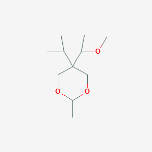molecular formula C11H22O3 B094458 trans-5-Isopropyl-5-(1-methoxyethyl)-2-methyl-1,3-dioxane CAS No. 19476-90-5
