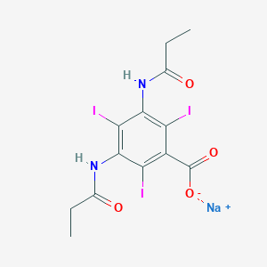 molecular formula C13H12I3N2NaO4 B094464 Sodium diprotrizoate CAS No. 129-57-7