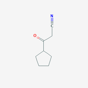 molecular formula C8H11NO B009449 3-Cyclopentyl-3-oxopropanenitrile CAS No. 95882-33-0