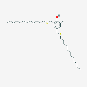 molecular formula C33H60OS2 B009458 2,4-Bis[(dodecylthio)methyl]-6-methylphenol CAS No. 110675-26-8