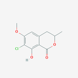 molecular formula C11H11ClO4 B094583 7-Chloro-8-hydroxy-6-methoxy-3-methyl-3,4-dihydroisochromen-1-one CAS No. 15815-79-9