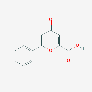 molecular formula C12H8O4 B094585 4-oxo-6-phenyl-4H-pyran-2-carboxylic acid CAS No. 1083-01-8