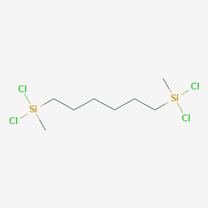 molecular formula C8H18Cl4Si2 B094594 1,6-Bis(dichloromethylsilyl)hexane CAS No. 18395-97-6