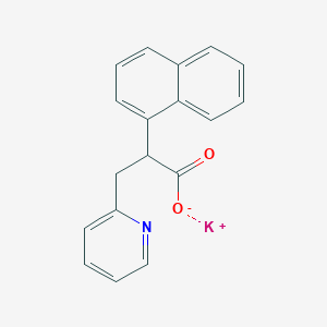 molecular formula C18H14KNO2 B094596 Potassium alpha-(2'-pyridyl)methyl-1-naphthaleneacetate CAS No. 1092-01-9