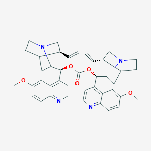 molecular formula C41H50N4O7 B094601 bis[(S)-[(5S)-5-ethenyl-1-azabicyclo[2.2.2]octan-2-yl]-(6-methoxyquinolin-4-yl)methyl] carbonate CAS No. 146-06-5