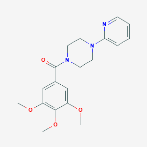 molecular formula C19H23N3O4 B094615 4-(2-吡啶基)哌嗪基 3,4,5-三甲氧苯基酮 CAS No. 17766-77-7