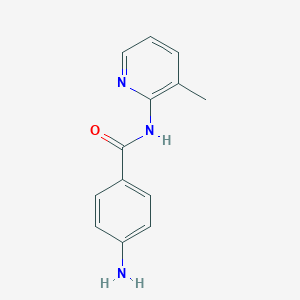 molecular formula C13H13N3O B094628 Benzamide, p-amino-N-(3-methyl-2-pyridyl)- CAS No. 17710-06-4