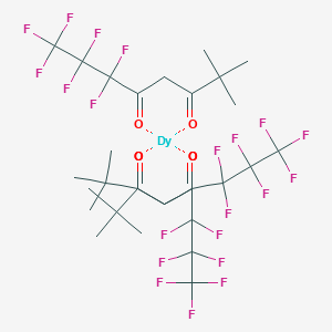 molecular formula C30H33DyF21O6 B094655 镝；6,6,7,7,8,8,8-七氟-2,2-二甲基辛烷-3,5-二酮 CAS No. 18323-98-3