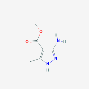 molecular formula C6H9N3O2 B009466 methyl 5-amino-3-methyl-1H-pyrazole-4-carboxylate CAS No. 109012-96-6