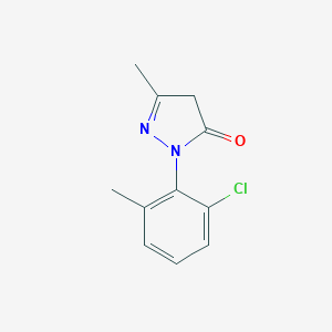 molecular formula C11H11ClN2O B094663 2-(2-Chloro-6-methylphenyl)-2,4-dihydro-5-methyl-3H-pyrazol-3-one CAS No. 117-23-7