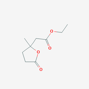 B094692 Ethyl tetrahydro-2-methyl-5-oxofuran-2-acetate CAS No. 16807-50-4