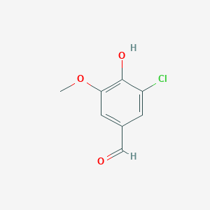 molecular formula C8H7ClO3 B094699 3-氯-4-羟基-5-甲氧基苯甲醛 CAS No. 19463-48-0