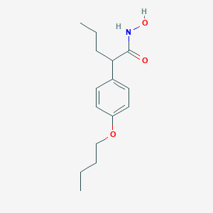 molecular formula C15H23NO3 B094727 Acetohydroxamic acid, 2-(4-butoxyphenyl)-2-propyl- CAS No. 15560-25-5