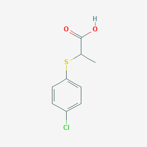 molecular formula C9H9ClO2S B094735 2-[(4-Chlorophenyl)sulfanyl]propanoic acid CAS No. 18527-12-3