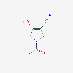 molecular formula C7H8N2O2 B094736 1-Acetyl-4-hydroxy-2,5-dihydro-1H-pyrrole-3-carbonitrile CAS No. 18721-38-5