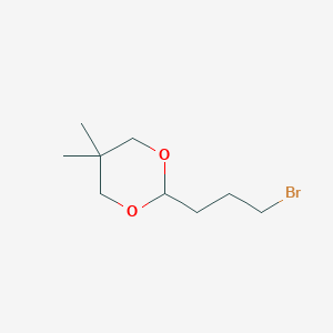molecular formula C9H17BrO2 B009475 2-(3-Bromopropyl)-5,5-dimethyl-1,3-dioxane CAS No. 108808-09-9