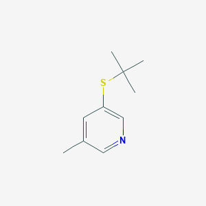 molecular formula C10H15NS B094753 3-Picoline, 5-(tert-butylthio)- CAS No. 18794-47-3
