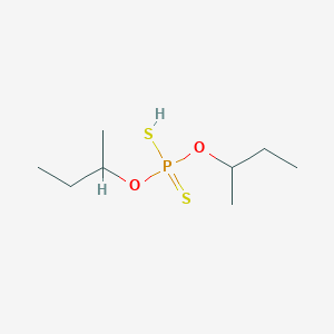 molecular formula C8H19O2PS2 B094755 Phosphorodithioic acid, O,O-bis(1-methylpropyl) ester CAS No. 107-55-1