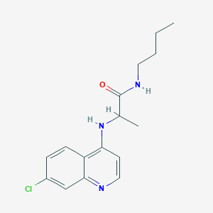 molecular formula C16H20ClN3O B009481 N-Butyl-2-(7-chloro-4-quinolylamino)propionamide CAS No. 102149-29-1